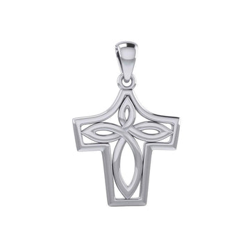 Celtic Knotwork Cross Silver Pendant TPD5366 - Jewelry